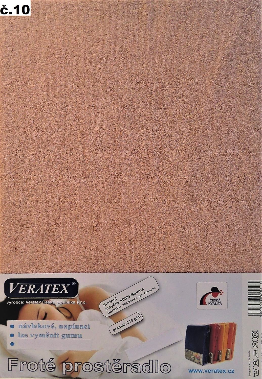 Veratex Froté prostěradlo dvoulůžko 180x200/20cm (č.10- starorůžová)