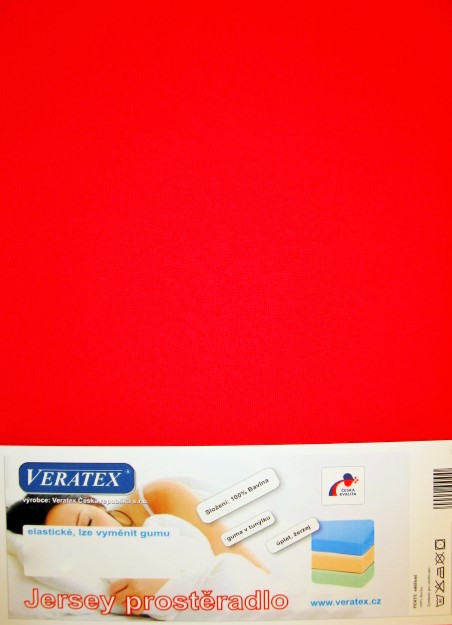 Veratex Jersey prostěradlo na masážní lůžko 60x190 cm (č.18-červená) 60 x 190 cm