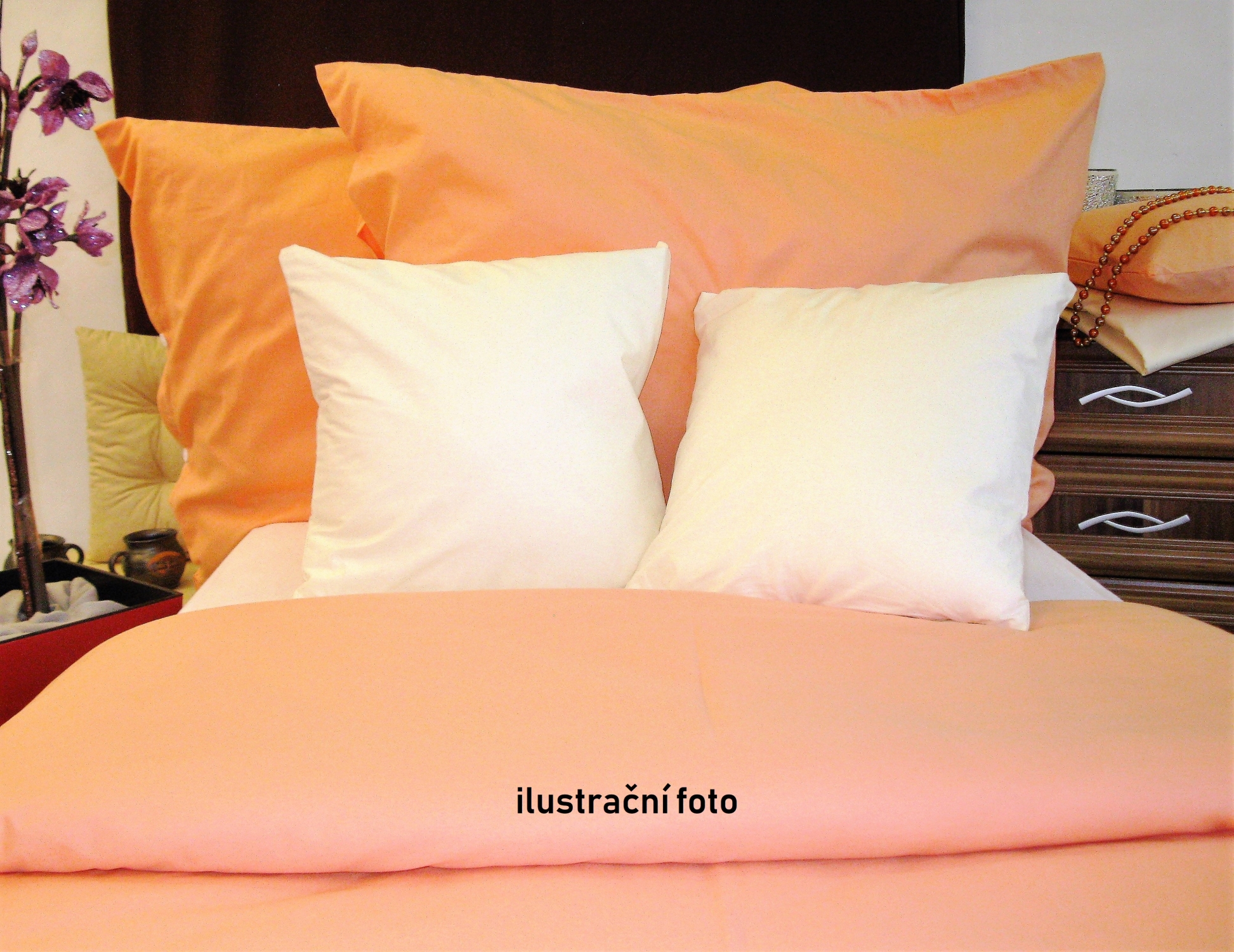 Veratex Přehoz na postel bavlna 140 x 200 cm lososový 140 x 200 cm