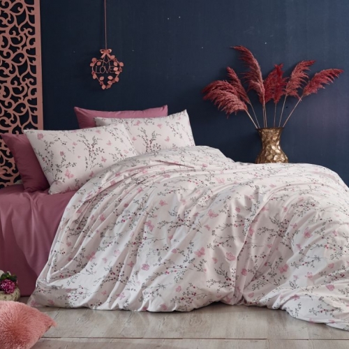 Krepové povlečení Motýlí louka 70 x 90, 140 x 220 cm