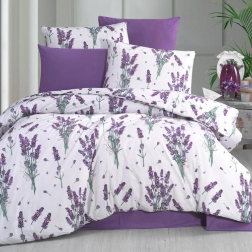 Krepové povlečení Levandule 70x90, 140x220cm