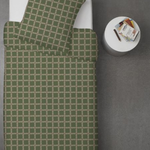 Bavlněné povlečení Vánoční čtverce - 140 x 200 + 70 x 90 cm