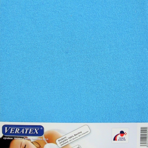 Froté prostěradlo 200x220 cm (č.22-stř.modrá)