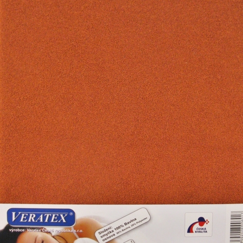 Froté prostěradlo  80x220/16 cm (č.17-rezavá)