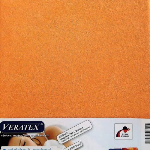 Froté prostěradlo  80x220/16 cm (č.14 broskvová)