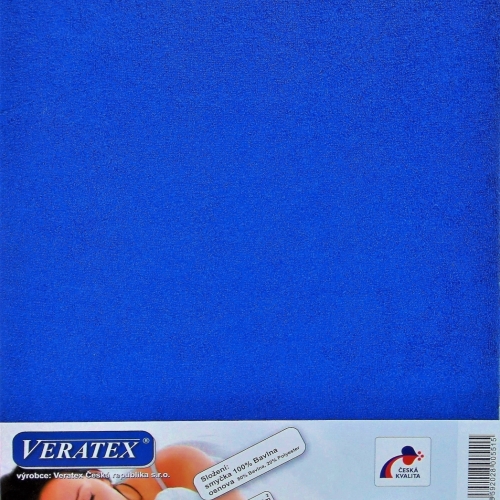 Froté prostěradlo dvoulůžko 180x200/16cm (č. 3-tm.modrá)
