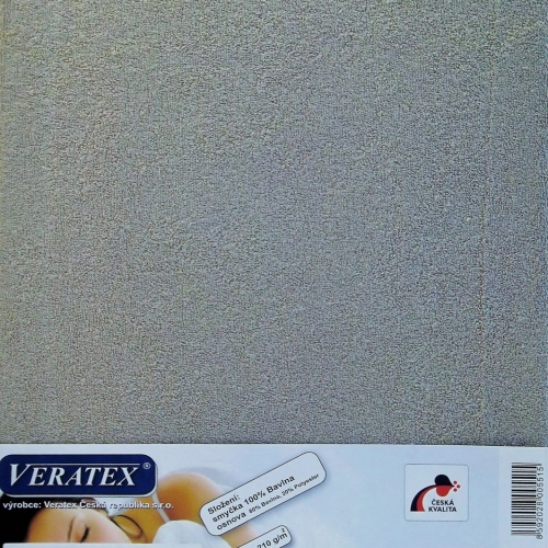 Froté prostěradlo dvoulůžko 180x200/16 cm (č. 4-šedá)