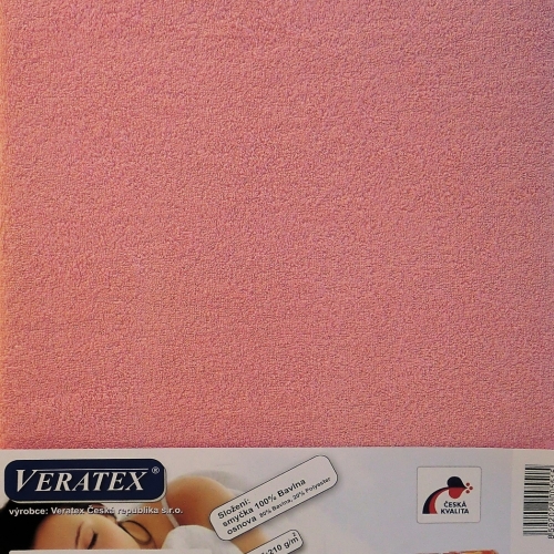 Froté prostěradlo 140x200/20 cm (č. 8-růžová)