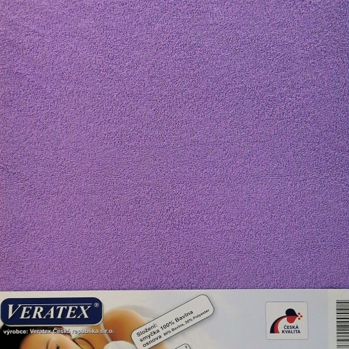 Froté prostěradlo jednolůžko 80x200/25cm (č. 9-tm.fialové)