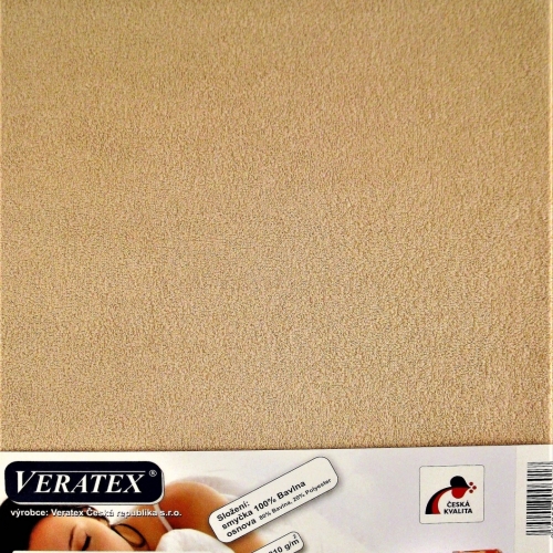 Froté prostěradlo 200x240/16 cm (č.31-sv.hnědá)