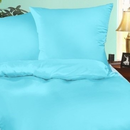 Bavlněné povlečení francie 2x70x90 + 240x200 cm tyrkysové