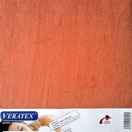 Froté prostěradlo  90x200/20cm (č.34-sv.rezavá)