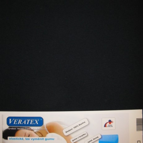 Jersey prostěradlo  jednolůžko 90x200/15 cm (č.35-černá)