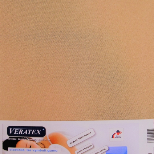 Jersey prostěradlo  80x200/15 cm (č.31-sv.hnědá)