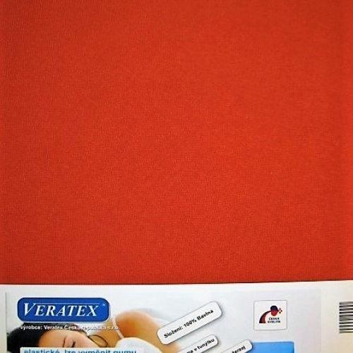 Jersey prostěradlo postýlka 70x140 cm (č.17-rezavá)