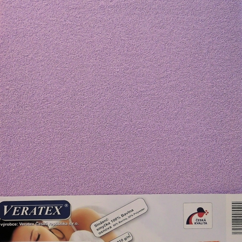 Froté prostěradlo 100x220/16 cm (č.13-fialková)