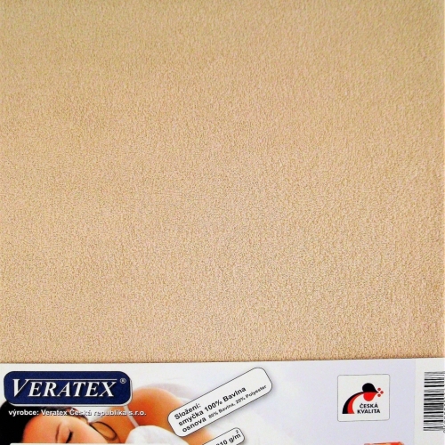 Froté prostěradlo 100x220 cm (č.29-béžová)