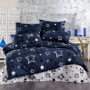 Bavlněné povlečení Noční obloha 70x90, 140x220 cm