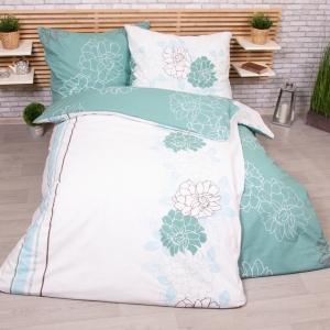 Bavlněné povlečení Tyrkysová zahrada - 140x200 + 70x90 cm
