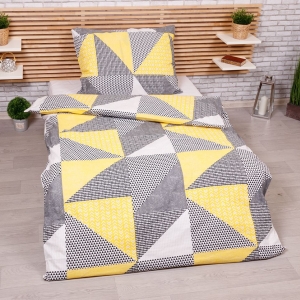 Bavlněné povlečení Trojúhelník - 140x200 + 70x90 cm