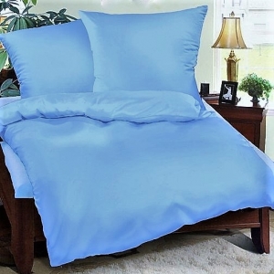 Přehoz na postel bavlna 140 x 200 cm sv.modrý