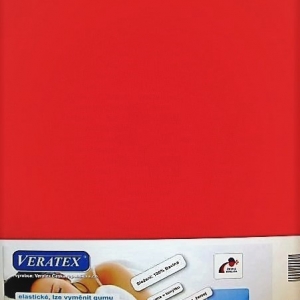 Jersey prostěradlo postýlka 60 x 120 cm (č.18-červená)
