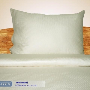 Damaškové povlečení 70x90-140x200 smetanové kávové zrno