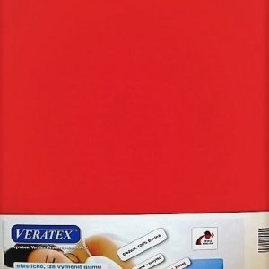 Jersey prostěradlo postýlka 70x160 cm (č.18-červená)