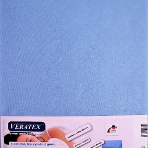 Jersey prostěradlo  jednolůžko 90x200/15 cm (č.21-sv.modrá)