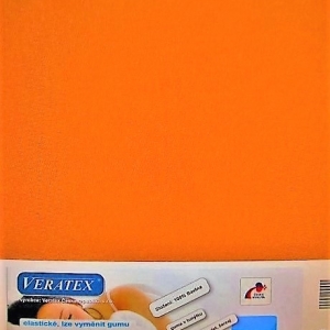 Jersey prostěradlo postýlka 60 x 120 cm (č.23-oranžová)